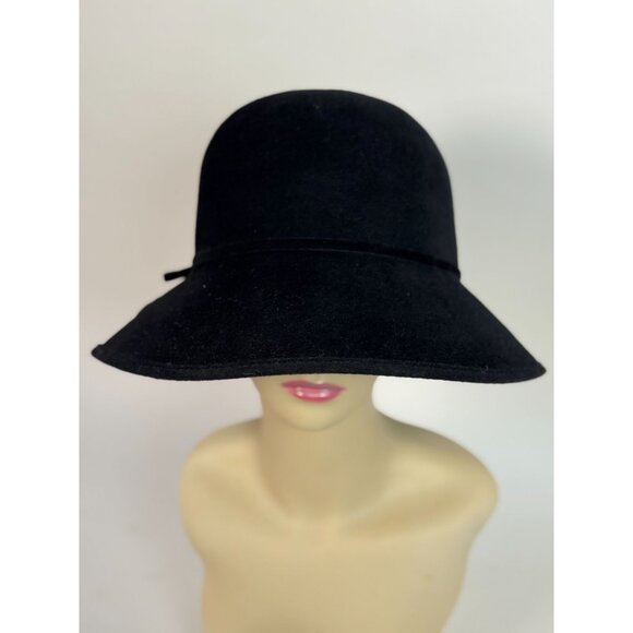 Helen Kaminski Black Wool Felt Wide Brim Hat Made In Australia main image 15